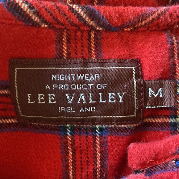 LEE VALLEY OF IRELAND RED PLAID NIGHTGOWN MEDIUM - Picture 2 of 9